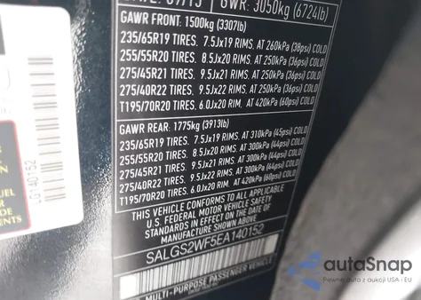 2014 Land Rover Range Rover 3.0L V6 Supercharged Hse из США, поврежденный, VIN SALGS2WF5EA140152